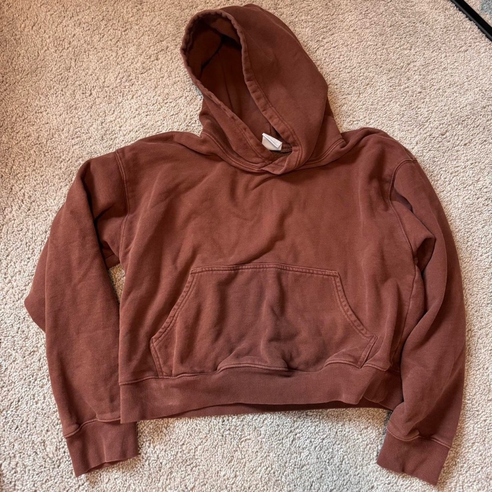 Aritzia TNA Cozy Fleece Cropped Hoodie